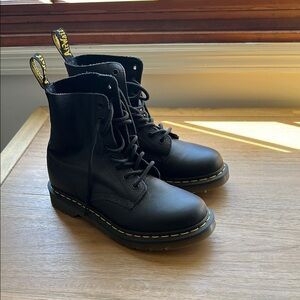 Women Dr. Martens Black Leather Boots
